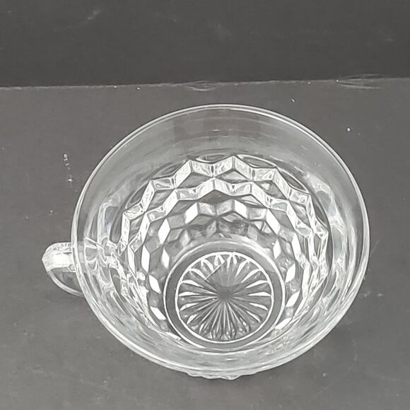 1 Fostoria American Cubist Punch Bowl Cup Flare Rim 2.5" Tall Vtg Tableware - Picture 3 of 10